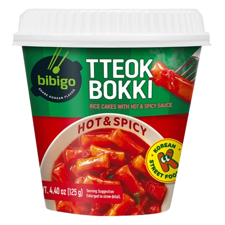 Στιγμαία Ζυμαρικά Ρυζιού Tteokbokki με Καυτερή Σάλτσα 125g BIBIGO