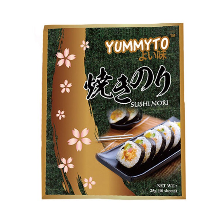 Ψημένα Φύλλα Φυκιών Για Σούσι 10 Φύλλα 25g YUMMYTO