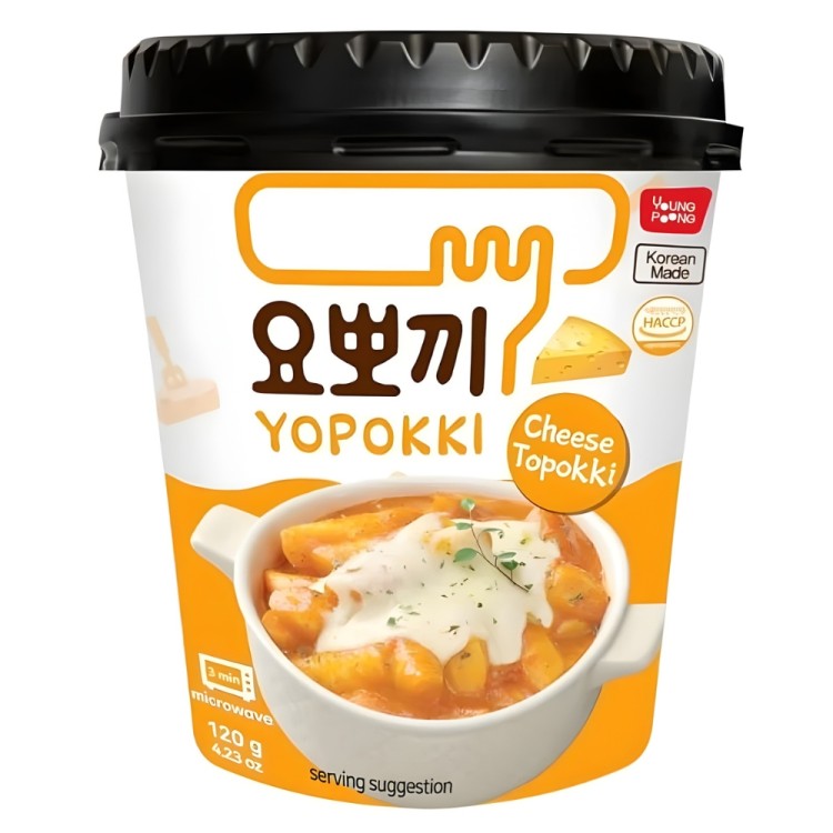 Στιγμιαίο Τοπόκκι (ζυμαρικό ρυζιού) με γεύση Τυριού 120g YOPOKKI