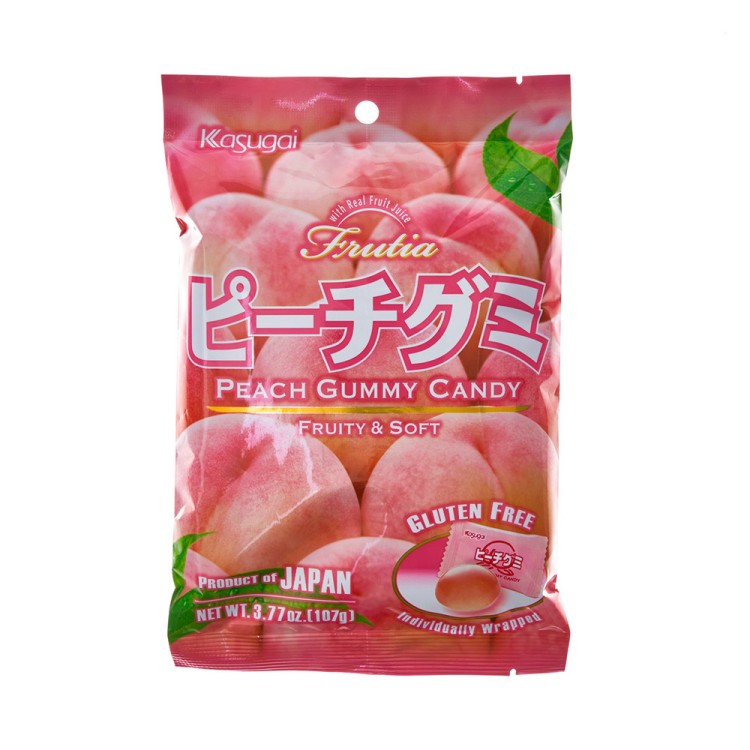 Whole Fruit Peach Gummy Candy 32g KASUGAI