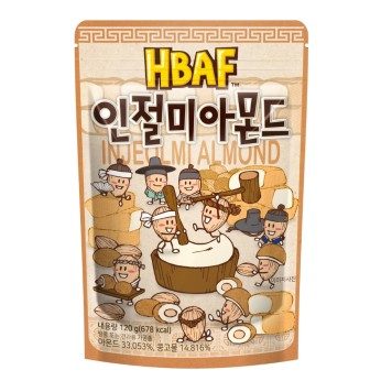 Κορεάτικα Αμύγδαλα με γεύση Γλυκού Κέικ Ρυζιού Injeolmi 120g HBAF