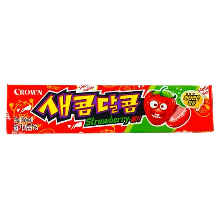 Saekom Dalkom Strawberry Flavoured Soft Candy 29g CROWN