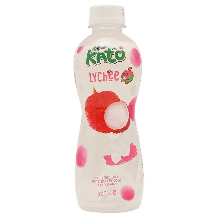Lychee Juice with Nata De Coco 320ml KATO