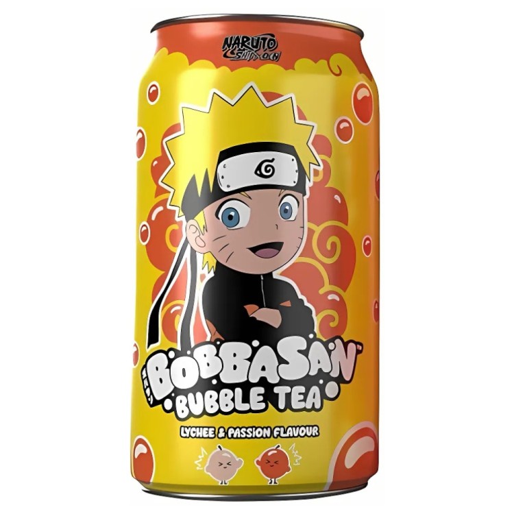 Ρόφημα Boba με γεύση Λίτσι & Φρούτα του Δάσους και Πέρλες Ταπιόκας Naruto 320ml BOBBASAN