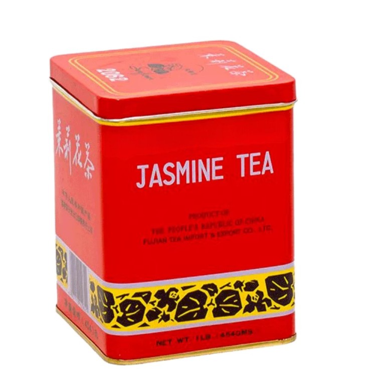 Πράσινο Τσάι με Άνθη Γιασεμιού Χύμα σε Κόκκινο Μεταλλικό Κουτί 120g SUNFLOWER