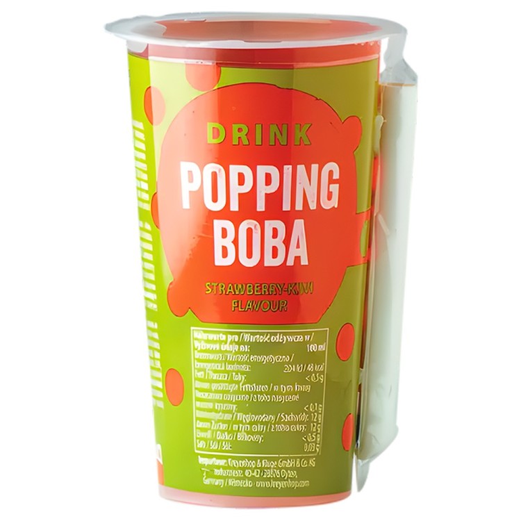 Popping Boba Drink Strawberry & Kiwi Flavor 425ml OBOBA