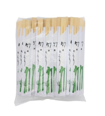 Ξυλάκια Μίας Χρήσης 21cm Ιαπωνικού Τύρπου Σε Φάκελο Με Σχέδιο Πράσινο Μπαμπού 100 Ζευγάρια SHIMAMI
