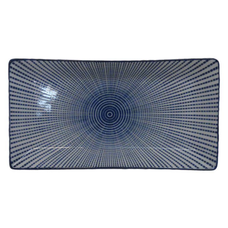 Πιάτο Για Σούσι Μπλε Tokusa 24X12,5cm