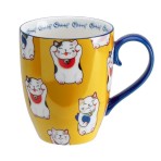 Yellow Lucky Cat Mug Giftbox TOKYO DESIGN STUDIO