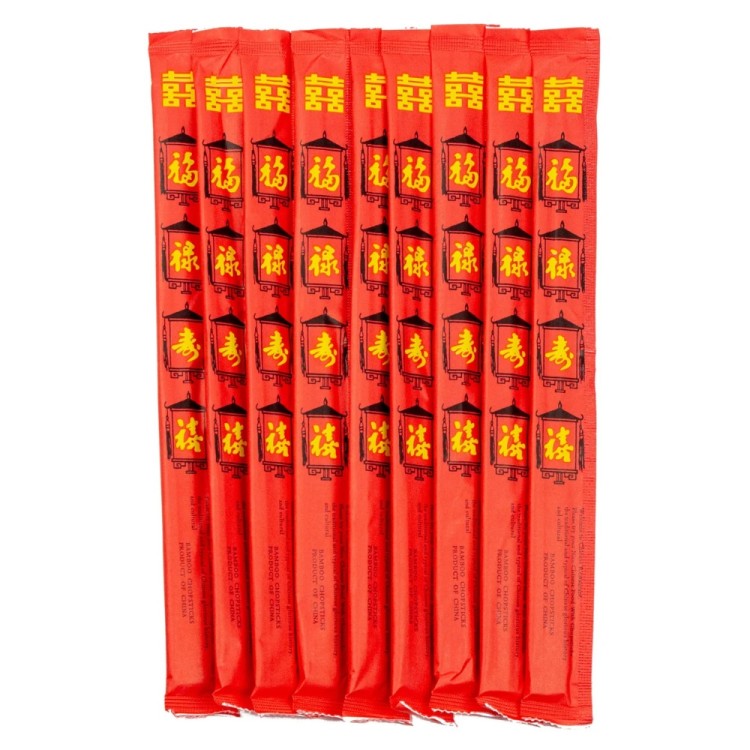 Disposable Chopsticks 23cm Red Envelope 10x100 NF