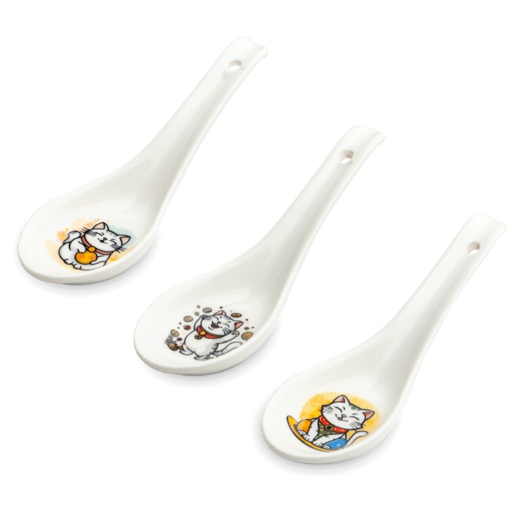 Spoon with Lucky Cat Design 13,75cm