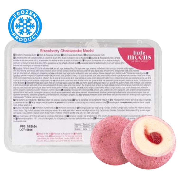 Μότσι Με Κρέμα Τσιζκέικ Φράουλα 192g (6X32g) LITTLE MOONS
