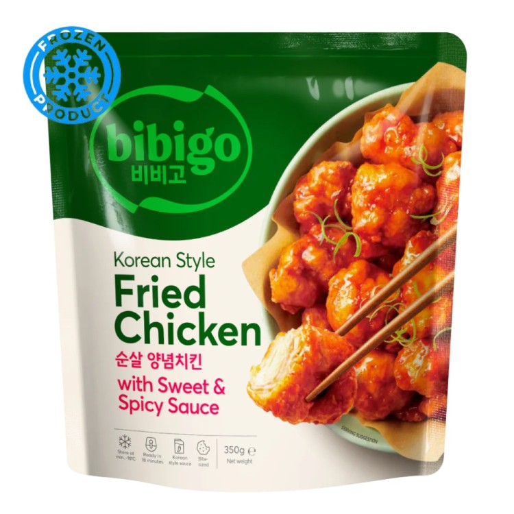 Korean Style Fried Chicken with Sweet & Spicy Sauce 350g BIBIGO