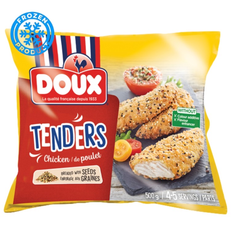 Breaded Chicken Tenders with Seeds Frozen 500g DOUX