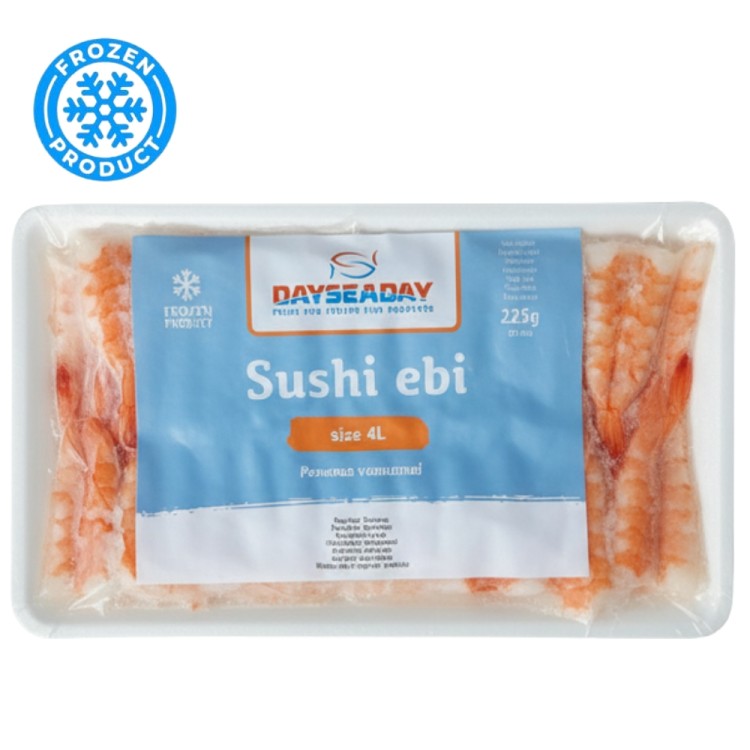 Γαρίδα Για Σούσι 4L Βρασμένη, Καθαρισμένη 220g (20 Γαρίδες) SEAFOOD MARKET