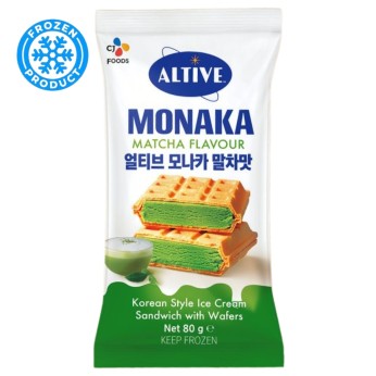 Monaka Matcha Green Tea Flavoured Ice Cream in Waffle 80g ALTIVE
