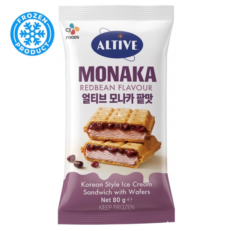 Monaka Red Bean Flavoured Ice Cream in Waffle 80g ALTIVE