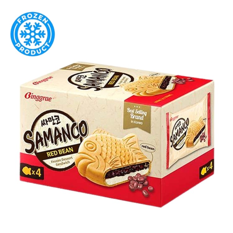 Samanco - Vanilla & Red Bean Ice Cream Sandwich 96,7g BINGGRAE Samanco - Vanilla & Red Bean Ice Cream Sandwich 96,7g BINGGRAE