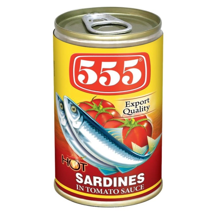 Sardines in Tomato Sauce Hot 155g 555