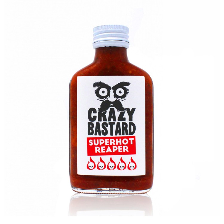 'Εξτρα Καυτερή Σάλτσα με Καρολίνα Ρίπερ 100ml CRAZY BASTARD