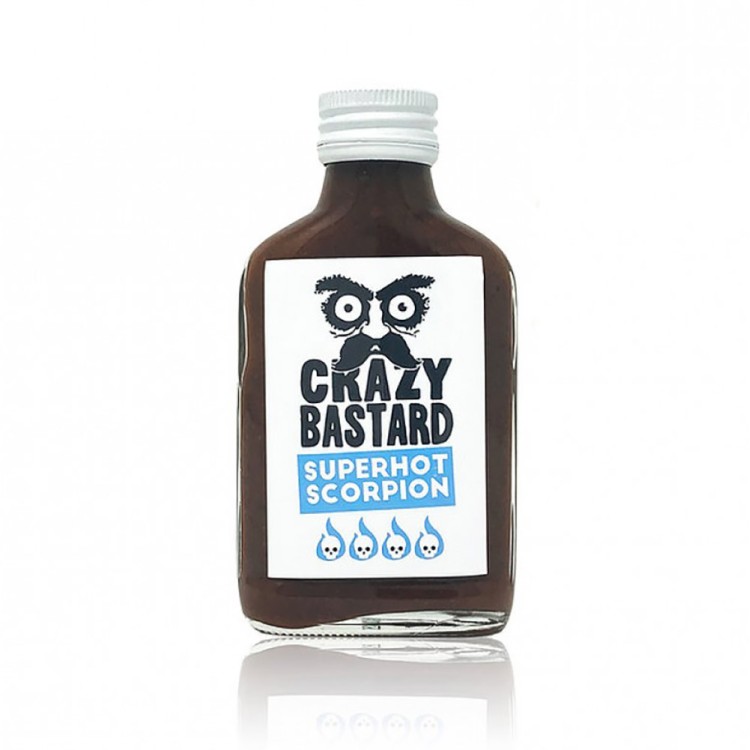 'Εξτρα Καυτερή Σάλτσα με Πιπεριά Trinidad Scorpion 100ml CRAZY BASTARD