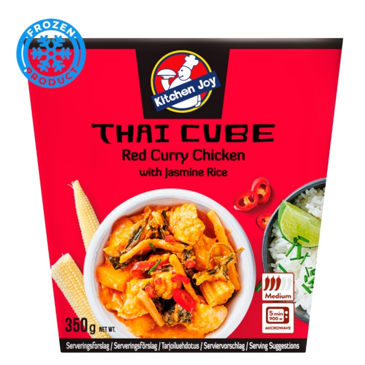 Thai Red Curry Chicken with Rice Frozen THAI CUBE 350g KITCHEN JOY