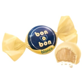 White Chocolate Pralines with Peanut Cream Filling BON O BON Blanco 15g ARCOR