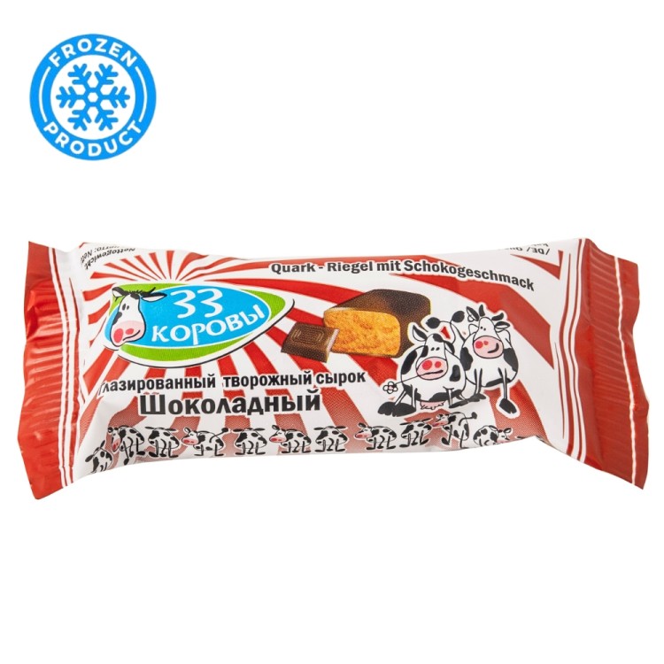 Quark Dessert Sirki Chocolate - Сырки 38g шоколадные в шоко. глазури 38g 33 KOROVI