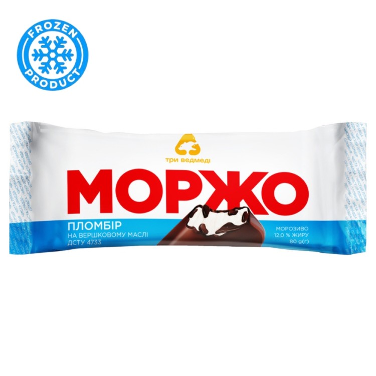 Plombir Ice Cream in Glaze 12% fat 80g MORZHO