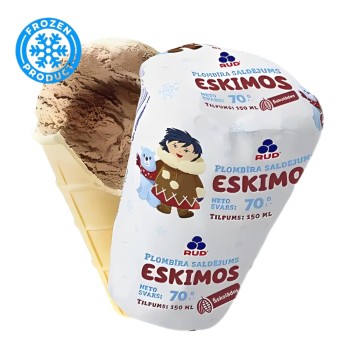 Eskimos Παγωτό Πλομπίρ με Γεύση Σοκολάτας σε Βάφλα 150ml (70g) RUD