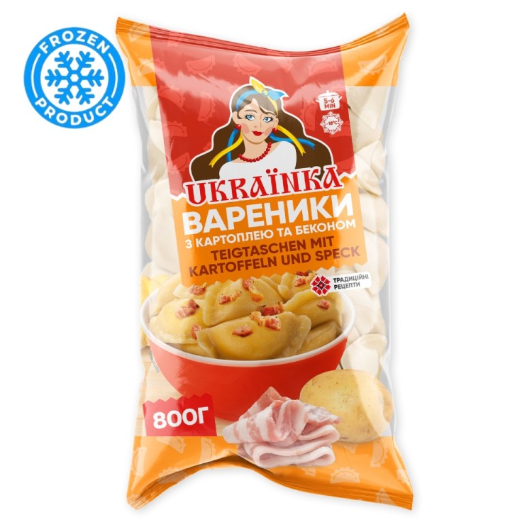Vareniki with Potato & Bacon - Вареники с картошкой и беконом 800g UKRAINKA