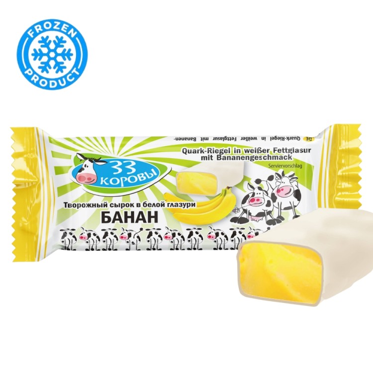 Quark Dessert Sirki Banana - Сырки глазиров. банан  40g 33 KOROVI