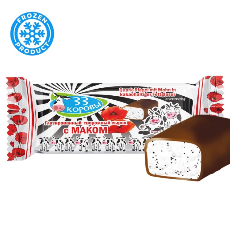 Quark Dessert Sirki Poppy Seeds - Сырки глазиров.с маком  40g 33 KOROVI