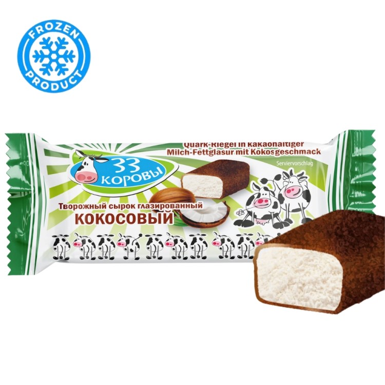 Γλυκό Μυζήθρας με Καρύδα Κατεψυγμένα - Сырки с кокосом 40g 33 KOROVI