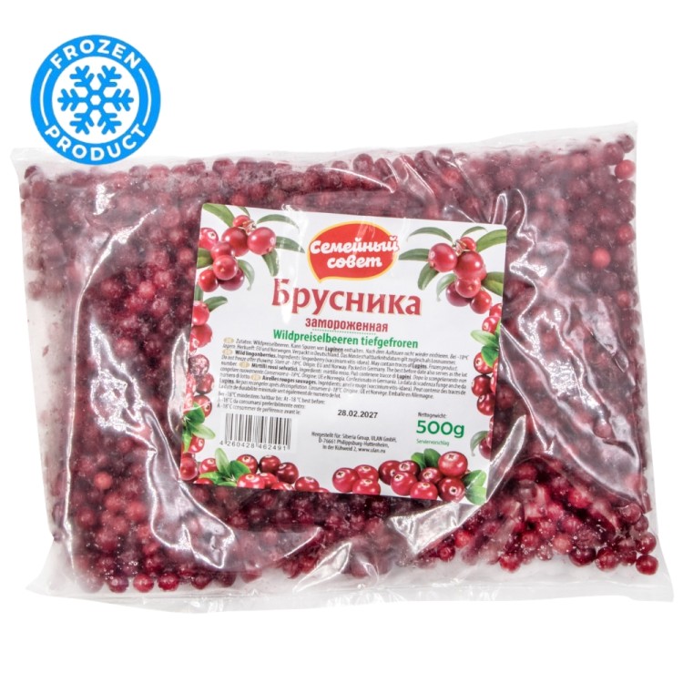 Κόκκινα Βακκίνια Κατεψυγμένα 500g SEMEJNY SOVET