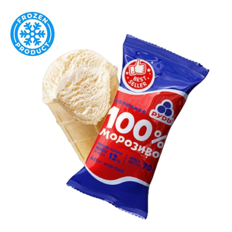Ice Cream in Waffle 100% - Рудь Мороженое 100% в ваф. 70g RUD Ice Cream in Waffle 100% - Рудь Мороженое 100% в ваф. 70g RUD