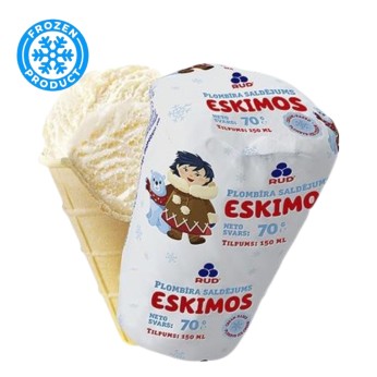Eskimos Plombir Ice Cream Waffle Vanilla Flavour 150ml (70g) RUD