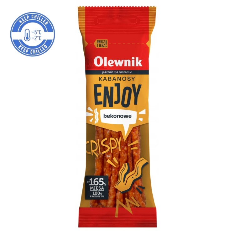 Kabanossi Pork Sausage with Bacon 90g OLEWNIK