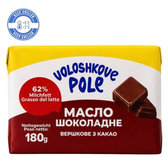 Butter with Cocoa 62% fat 180g PERVOMAYSK