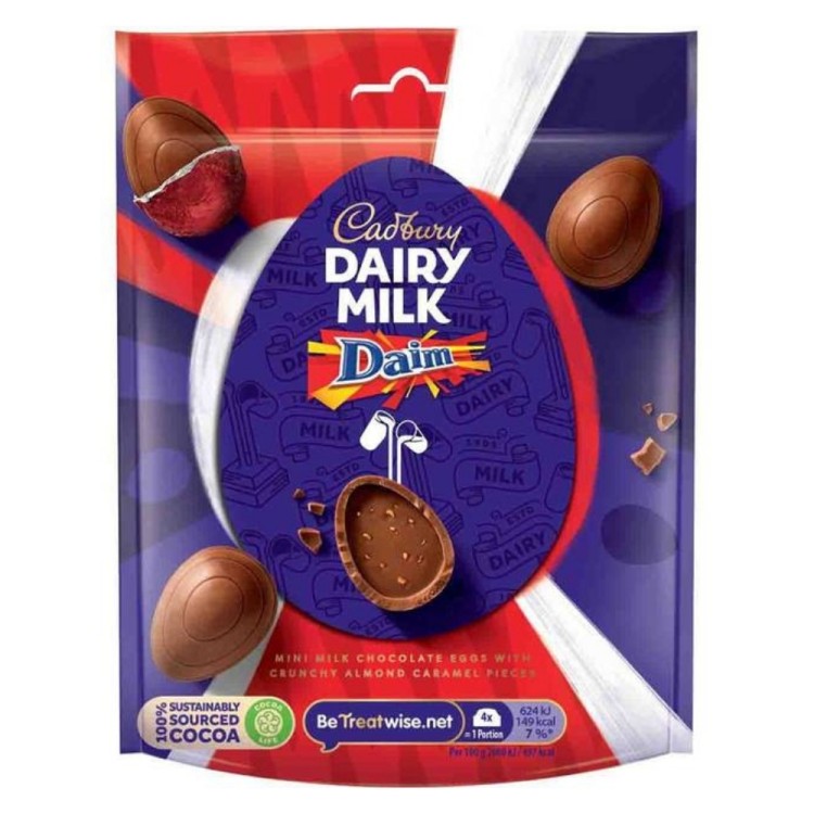 Dairy Milk Daim Mini Chocolate Egg Bag  77g CADBURY