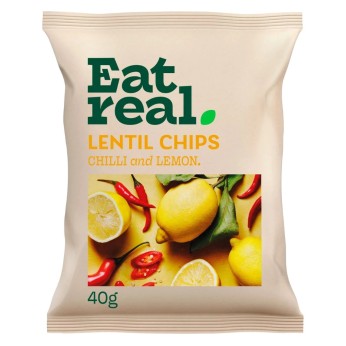 Lentil Chips Chilli Lemon 40g EAT REAL