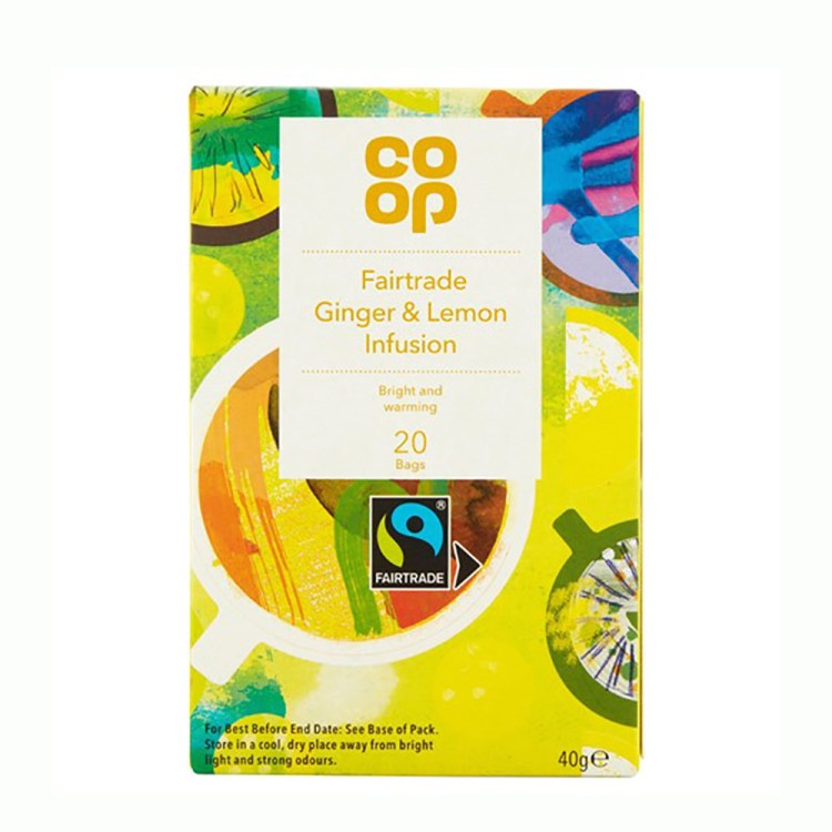 CO OP LEMON & GINGER TEABAGS 40G