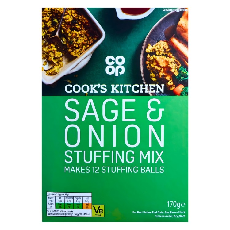 Sage & Onion Stuffing Mix 170g CO OP