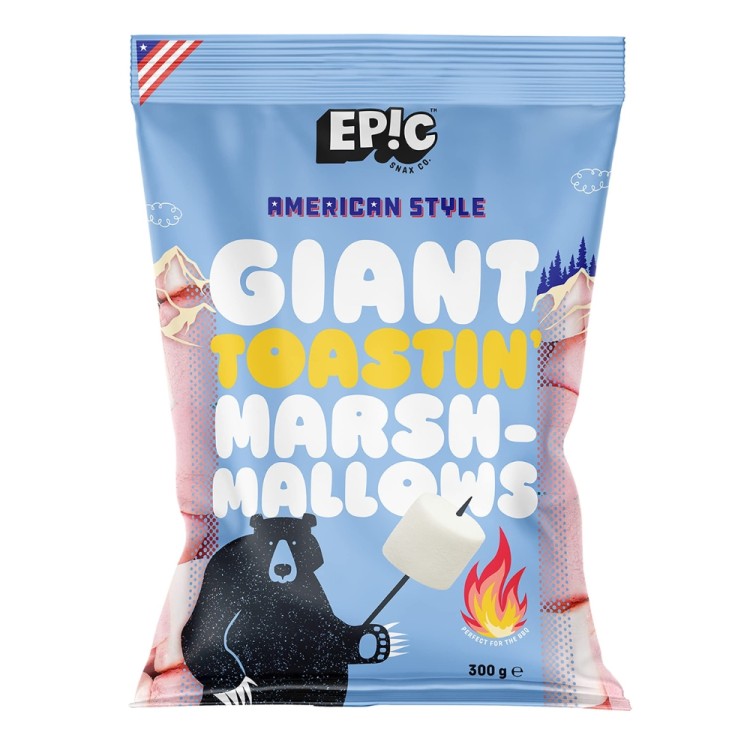 Τεράστια Ζαχαρωτά Marshmallow για Ψήσιμο 300g EPIC