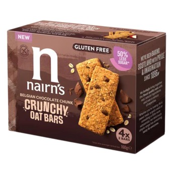 Belgian Chocolate Chunk Crunchy Oat Bar 160g NAIRNS