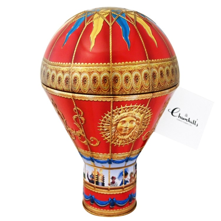 Μαλακές Καραμέλες Βουτύρου με Γεύση Σοκολάτα σε Μεταλλικό Κουτί Κόκκινο Αερόστατο 150g CHURCHILL'S