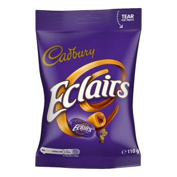 Eclairs Milk Chocolate in Chewy Caramels 110g CADBURY
