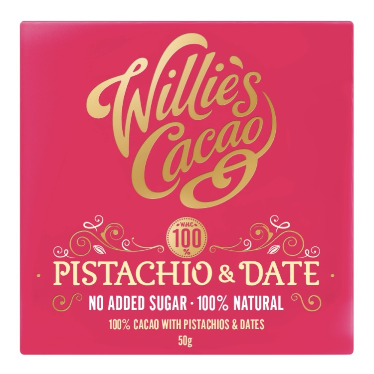 Μπάρα Με Χουρμά Και Φυστίκια Κελυφωτά 50g WILLIE'S CACAO