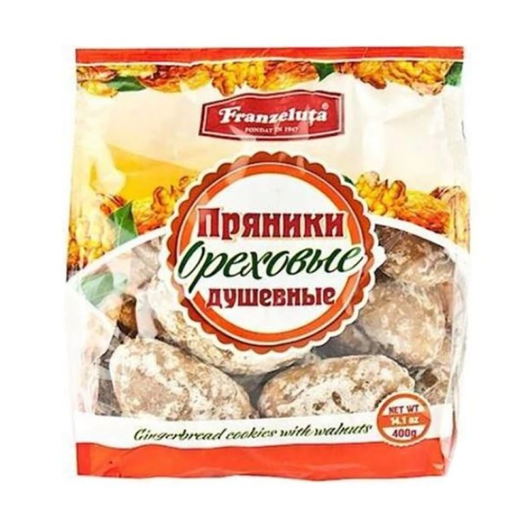 Pryaniki Biscuits With Nuts (Пряники) 400g FRANZELUTA