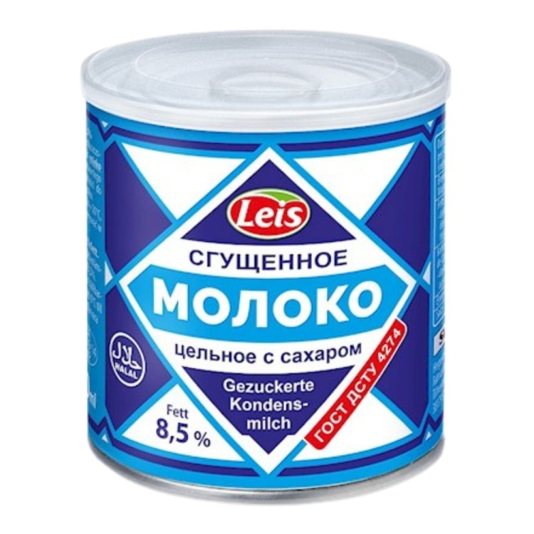 Συμπυκνωμένο Ζαχαρούχο Γάλα 8,5%  Halal 370g LEIS